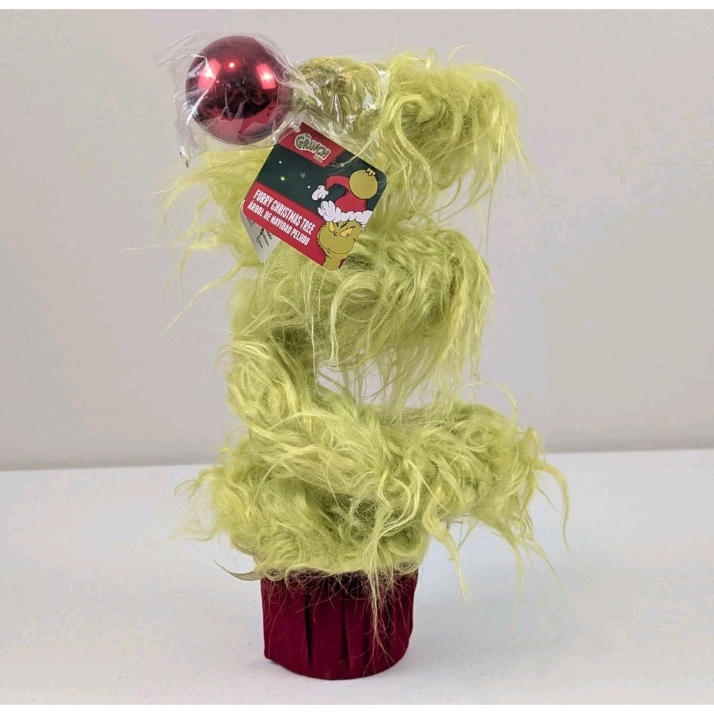 Dr Seuss The Grinch Who Stole Christmas 13" Furry Christmas Tree 13in. Green